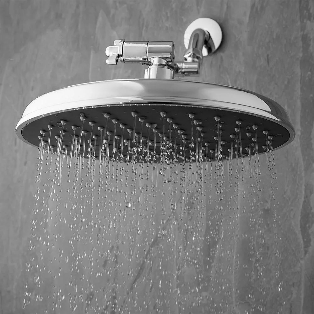 9-inch Round Rain Shower Head with Angle Adjustable Shower Head - 7