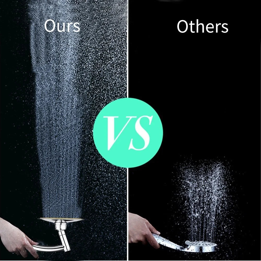 6-inch Rain 360°Rotatable Adjustable Bathroom Rain Spray  Bath Handheld Shower Head - 5