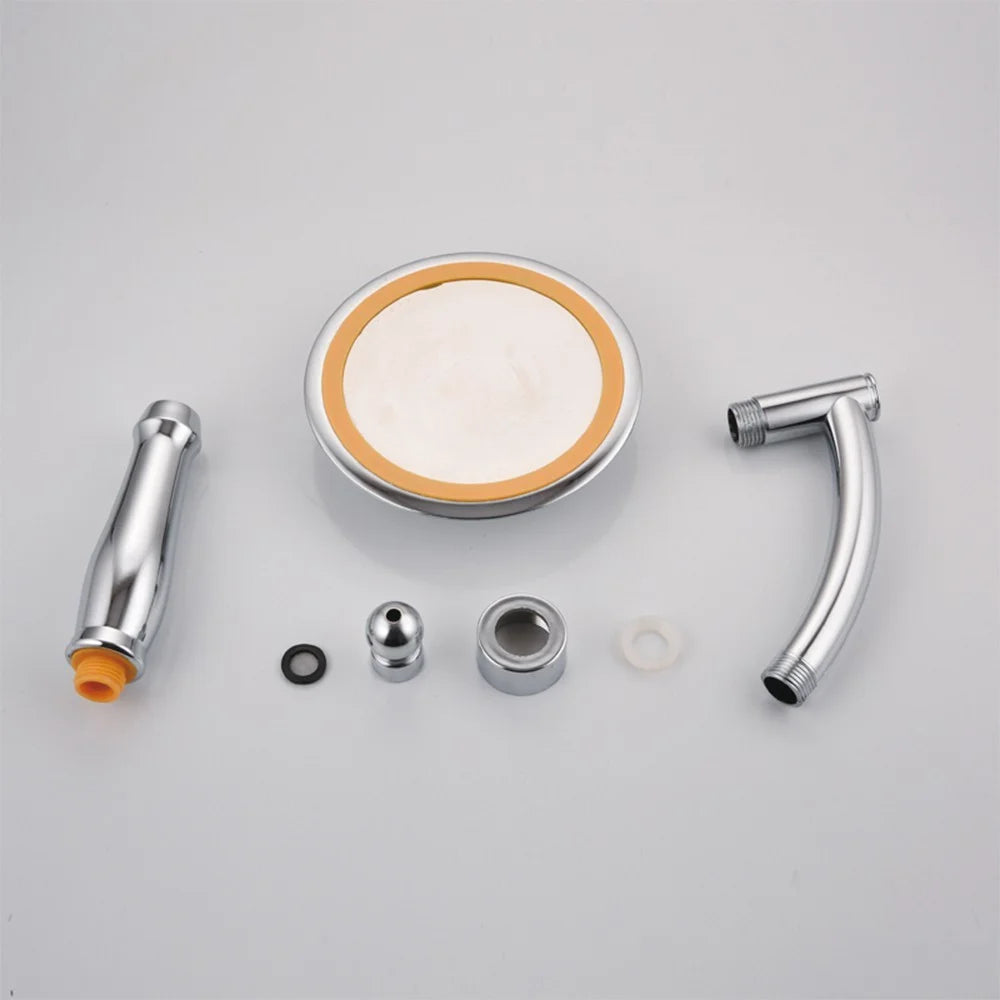 6-inch Rain 360°Rotatable Adjustable Bathroom Rain Spray  Bath Handheld Shower Head - 6
