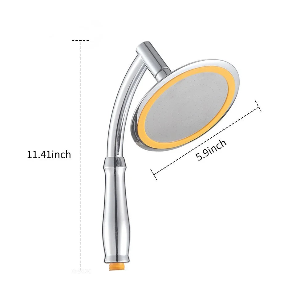 6-inch Rain 360°Rotatable Adjustable Bathroom Rain Spray  Bath Handheld Shower Head - 7