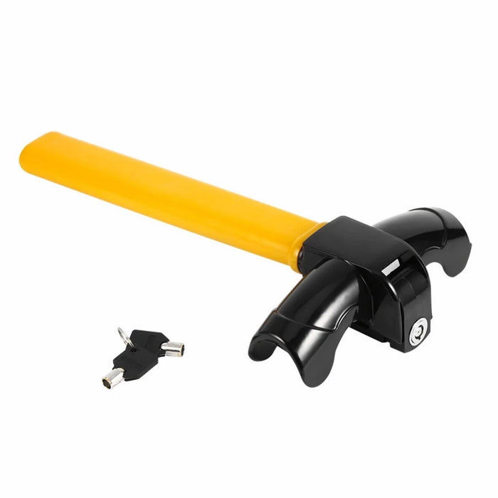 Portable Universal Anti-Theft Car Auto Security Rotary Steering Wheel Lock Cross-Key Design Key - 1