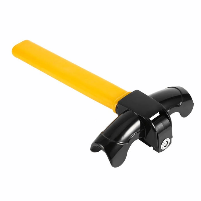 Portable Universal Anti-Theft Car Auto Security Rotary Steering Wheel Lock Cross-Key Design Key - 5