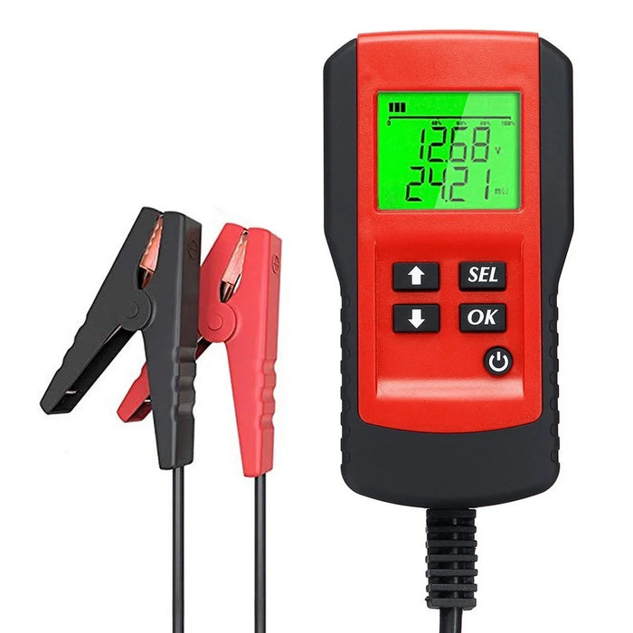 Battery Life Percentage Analyzer Voltage Resistance and Deep Cycle Battery Tester - Red - 1