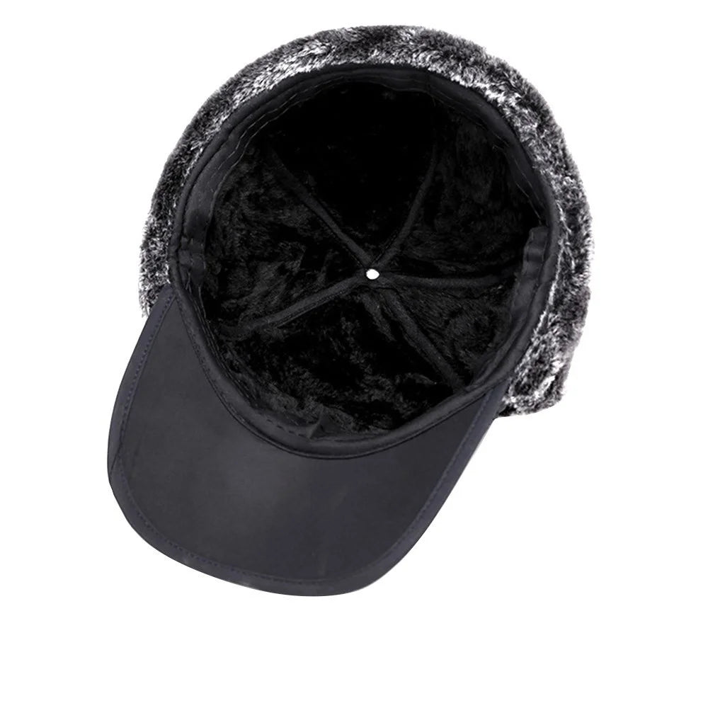 SUPPLEX Winter Warm Hat with Detachable Mask Full Face Outdoor Windproof Hat Baseball Cap - Black - 3