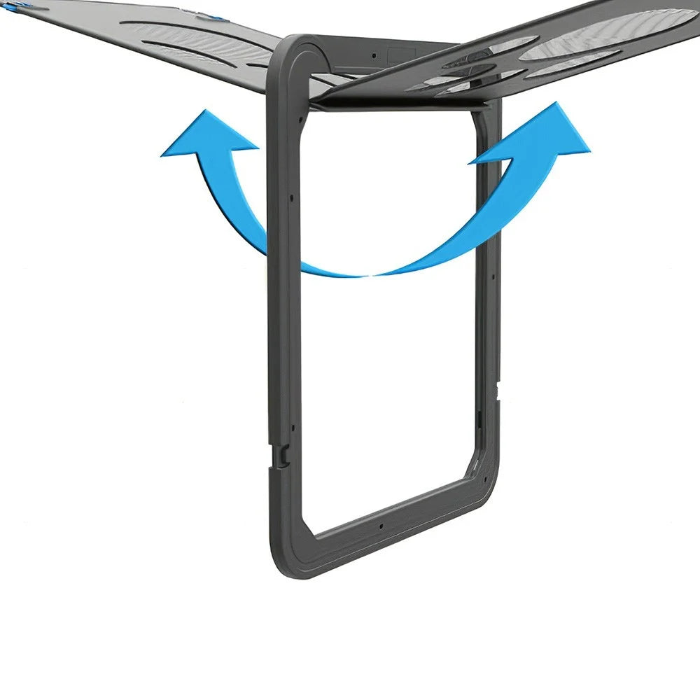 Pet Screen Door Self-Closing Durable Magnetic Flap Screen Automatic Lockable Black Door for Small Cat Kitten Puppy - 2