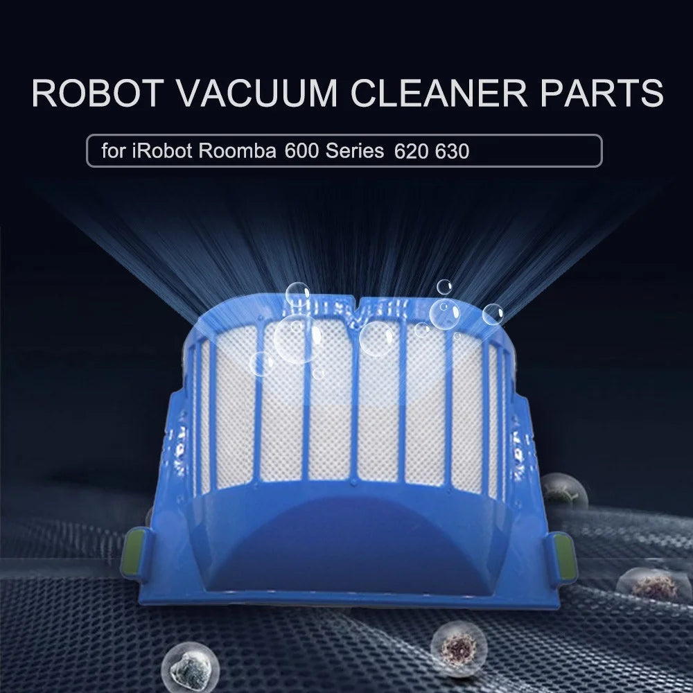 Robot Vacuum Cleaner Parts Blue Aero Vac Filter Replacement for iRobot Roomba 675 / 670 / 665 / 690 / 692 / 694 / 671 / 677 / 650 - 1