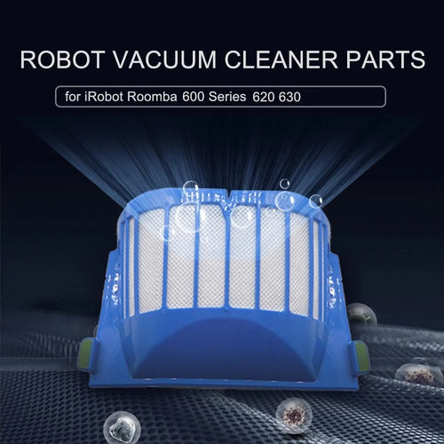 Robot Vacuum Cleaner Parts Blue Aero Vac Filter Replacement for iRobot Roomba 675 / 670 / 665 / 690 / 692 / 694 / 671 / 677 / 650 - 1