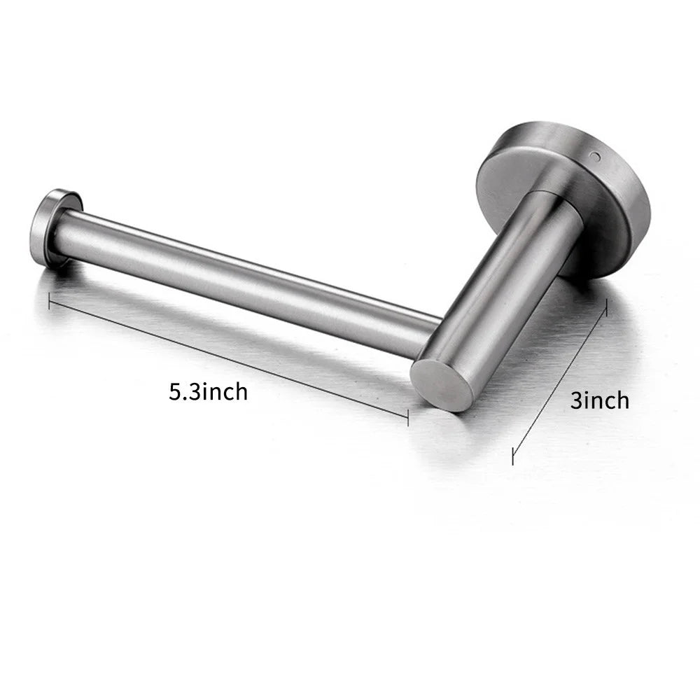 Toilet Paper Holder Polished Chrome Stainless Steel Toilet Roll Holder for Bathroom, Kitchen, Washroom Wall Mount - 4