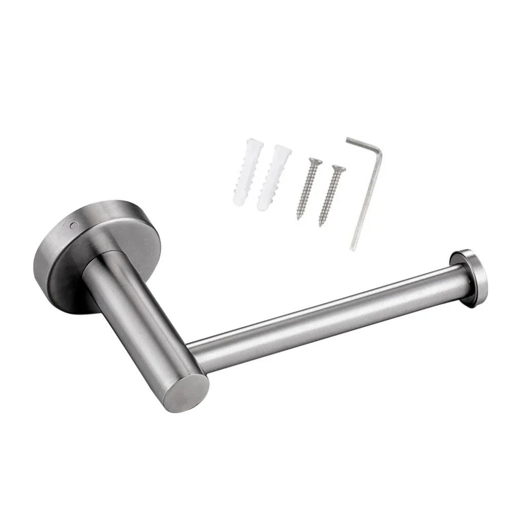 Toilet Paper Holder Polished Chrome Stainless Steel Toilet Roll Holder for Bathroom, Kitchen, Washroom Wall Mount - 5