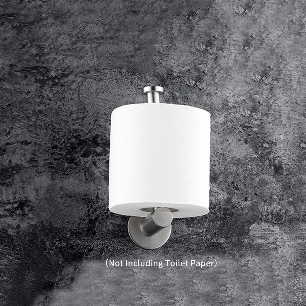 Toilet Paper Holder Polished Chrome Stainless Steel Toilet Roll Holder for Bathroom, Kitchen, Washroom Wall Mount - 6