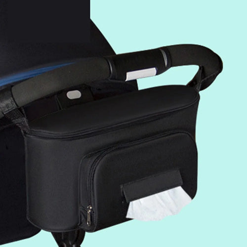 Baby Stroller Bag Organizer Bag Mama Carriage Buggy Pram Cart Basket Hook Backpack Stroller - Black - 1