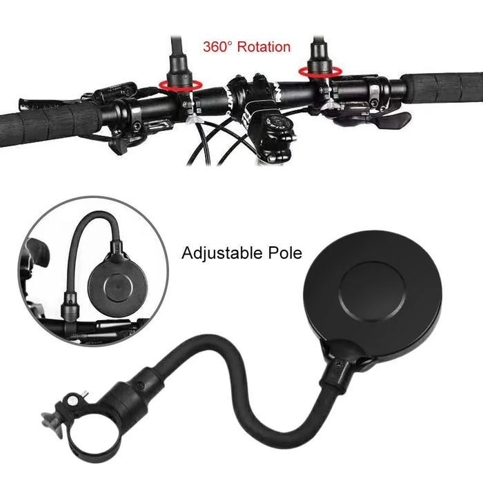 Handlebar Bike Cycling Mirror Adjustable Rotatable Bicycle Rear View Mirror - 3