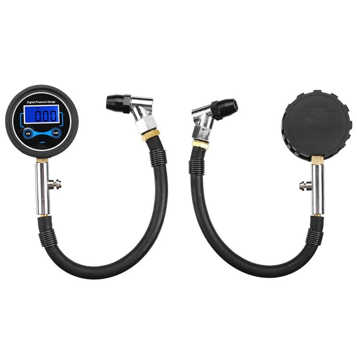 4 Units Switchable Digital LCD Tyre Tire Air Pump Pressure Gauge Tester - 4