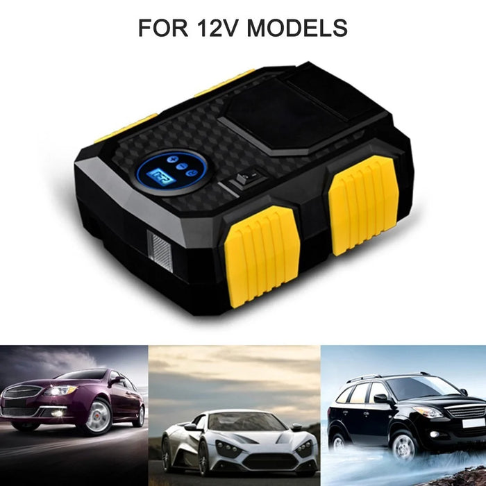 Portable Air Compressor Digital Display Car Tire Inflator Electric Auto Pump with Lightning Function - 5