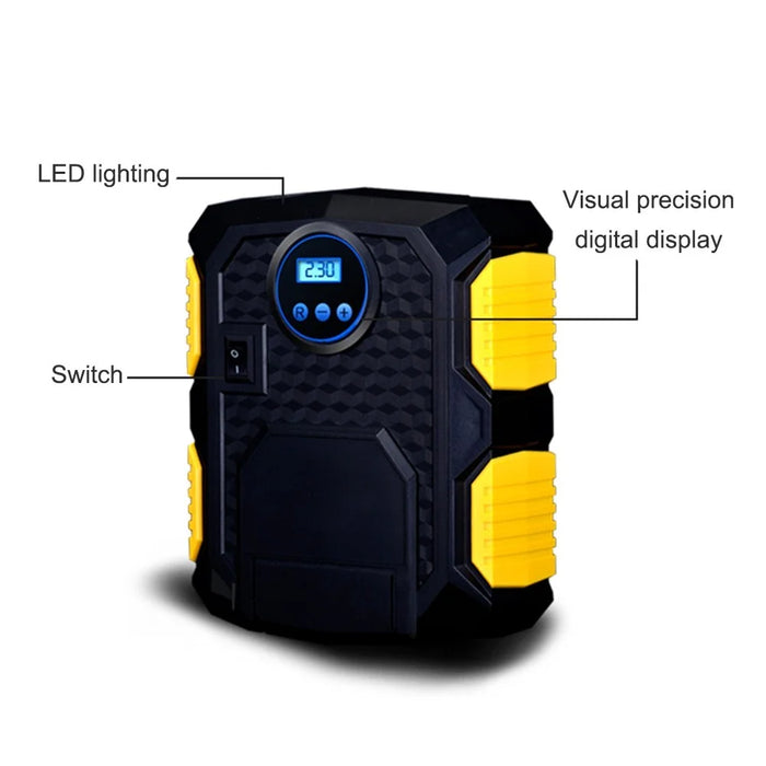 Portable Air Compressor Digital Display Car Tire Inflator Electric Auto Pump with Lightning Function - 6