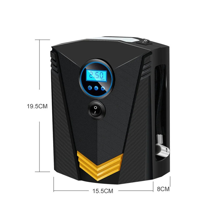 Portable Car Tire Inflator Air Compressor Auto Tire Pump with Emergency LED Lighting Function - 5