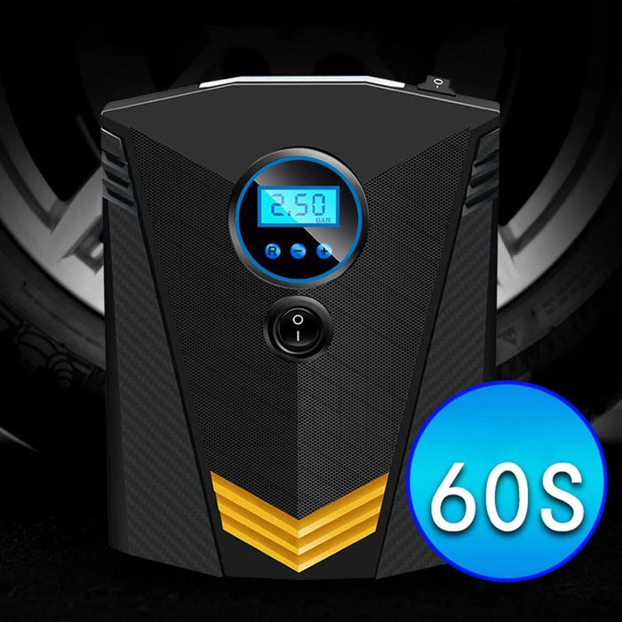 Portable Car Tire Inflator Air Compressor Auto Tire Pump with Emergency LED Lighting Function - 6