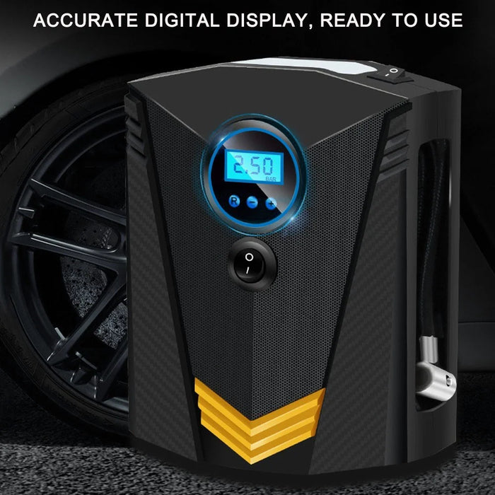 Portable Car Tire Inflator Air Compressor Auto Tire Pump with Emergency LED Lighting Function - 7