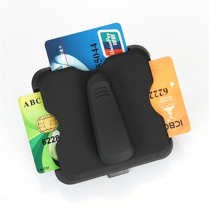 Car Sun Visor Clip Auto Parking Clip Car IC Card Clip Sunglasses Holder - Black - 2
