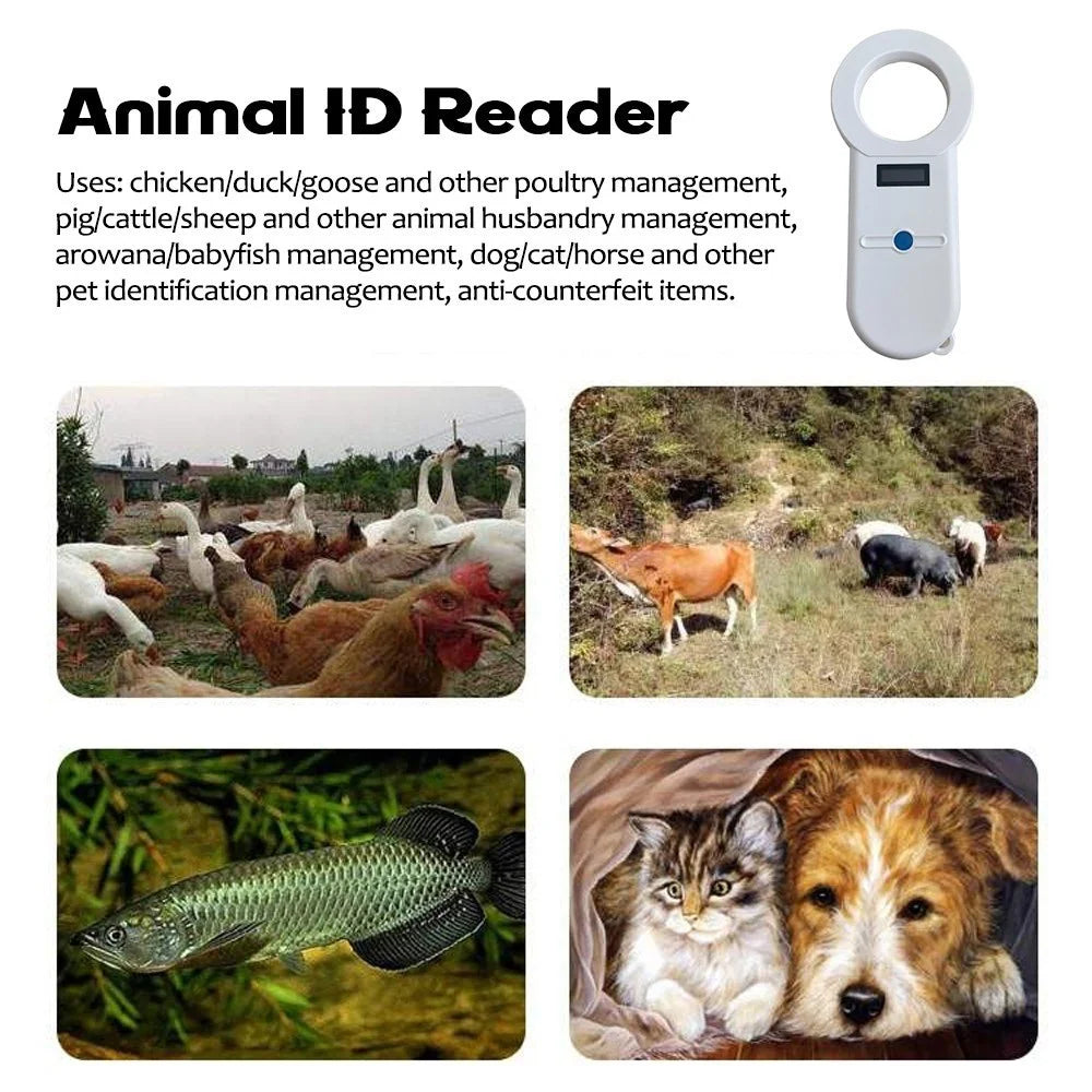USB Charging Sensitive Digital Handheld Pet Scanner ISO11784/5 Animal Pet ID Reader Chip Transponder Microchip Scanner for Dog Cat Horse - 7