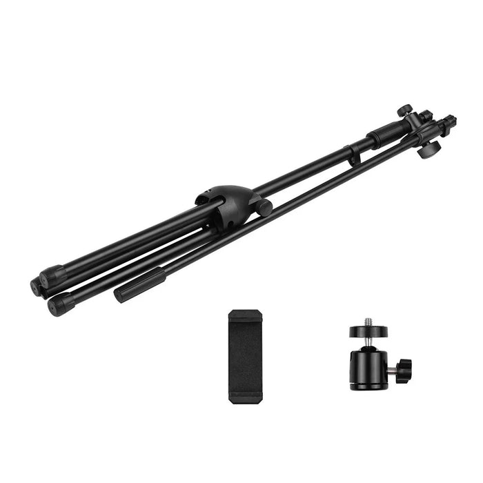 140cm / 4.6ft Adjustable Height Light Stand Aluminum Alloy Floor Tripod Stand Kit with Phone Holder Max Capacity 2kg for Live Streaming Video Shooting Photography - 5