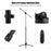 140cm / 4.6ft Adjustable Height Light Stand Aluminum Alloy Floor Tripod Stand Kit with Phone Holder Max Capacity 2kg for Live Streaming Video Shooting Photography - 7
