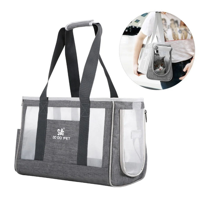 DODOPET Pet Carrier Portable Pet Cat Dog Pet Foldable Bag Up to 6KG for Travel Hiking Walking - Size: L - 1