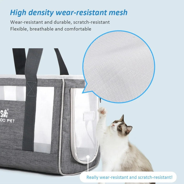 DODOPET Pet Carrier Portable Pet Cat Dog Pet Foldable Bag Up to 6KG for Travel Hiking Walking - Size: L - 5