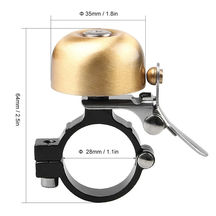 Handlebar Bicycle Bell Bike Mountain Bikes Scooter Horn Ring Bicycle Accessories - Black - 4
