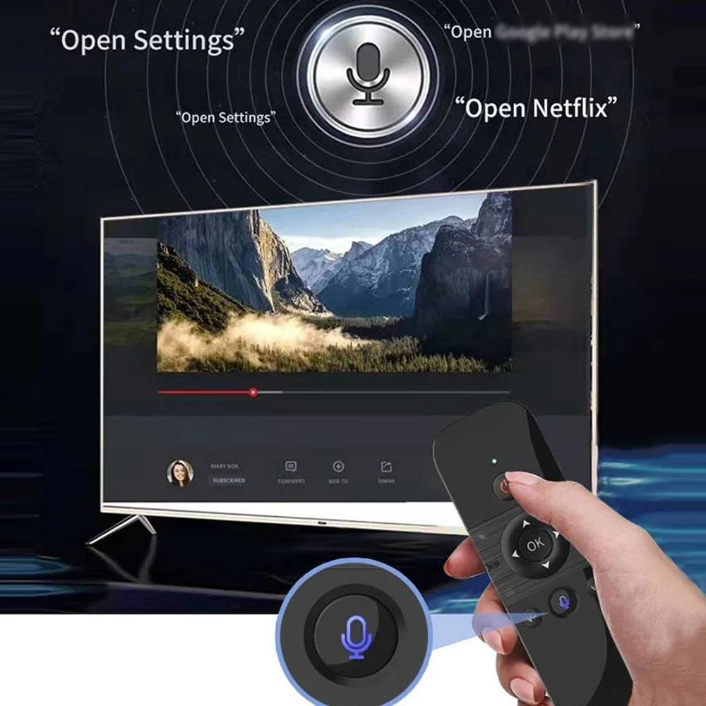2.4G Air Mouse Wireless Keyboard Voice Control Remote Controller for Smart TV Android TV BOX PC - 2