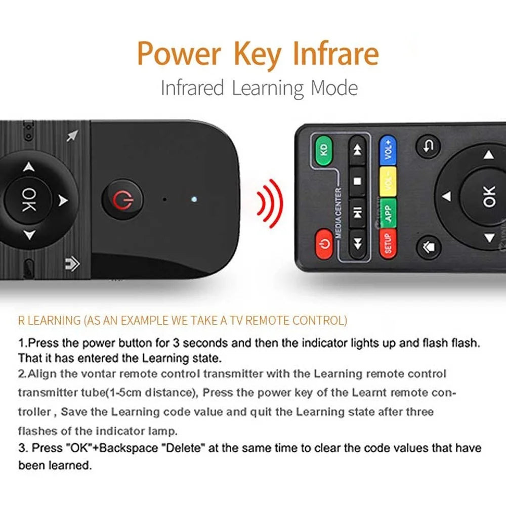 2.4G Air Mouse Wireless Keyboard Voice Control Remote Controller for Smart TV Android TV BOX PC - 5