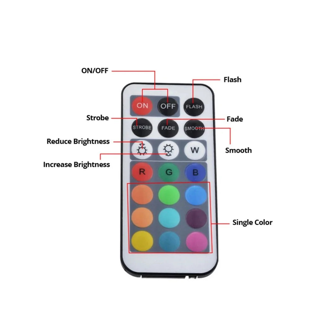 LED Lights with Remote Waterproof Underwater LED Lights Pad Battery Operated - 5