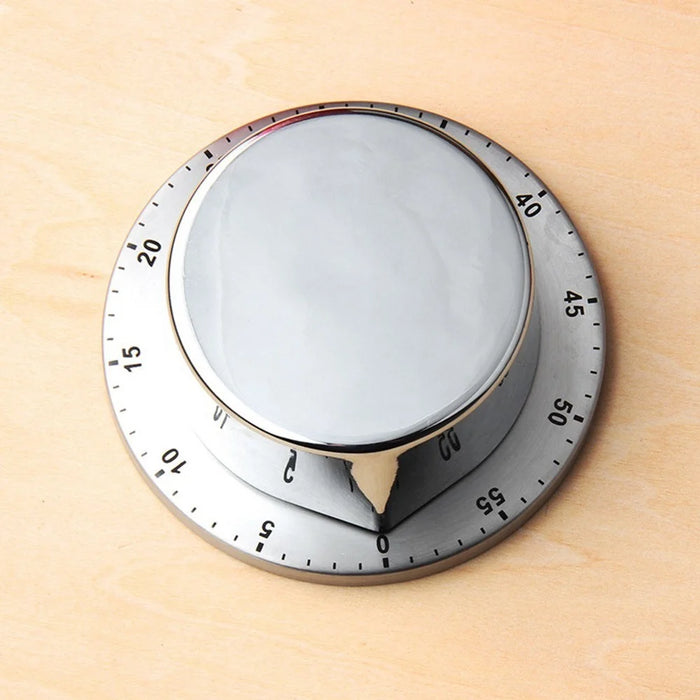 60MIN Stainless Steel Countdown Mechanical Magnetic Timer Quiet Counting For Cooking Baking Washing etc. - 4