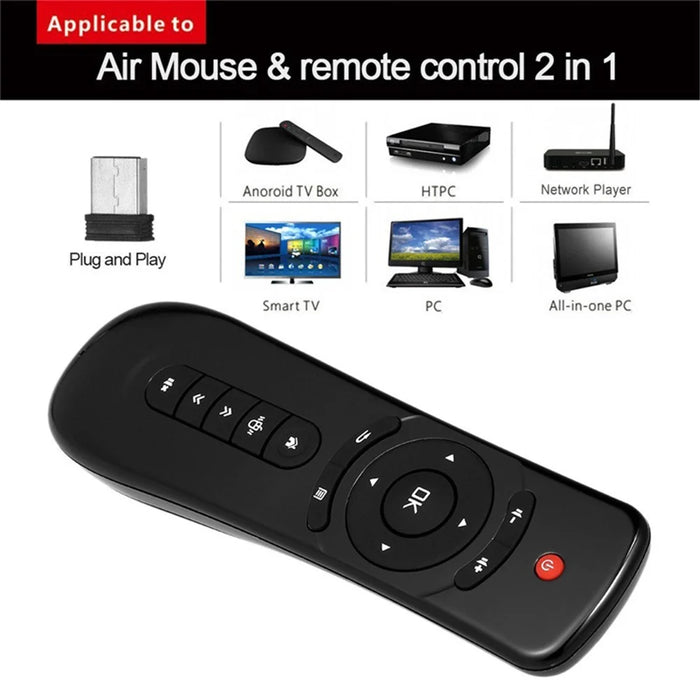 2.4GHz Fly Air Mouse Wireless Handheld Remote Control 6-axis Motion Stick USB Receiver Adapter - 3