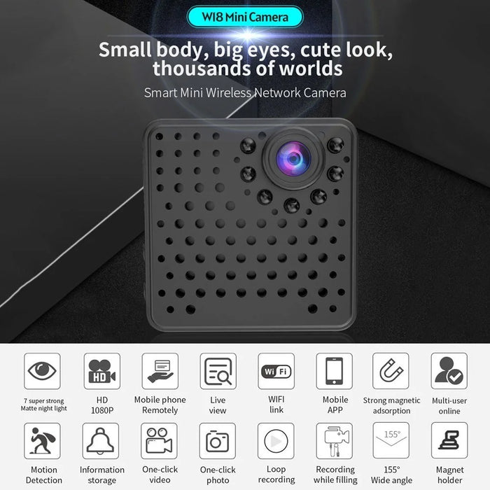 Mini 1080P HD WiFi Video Camera Wireless Camera Home Security IP Camera Night Vision CCTV Motion Detect Camera - 6