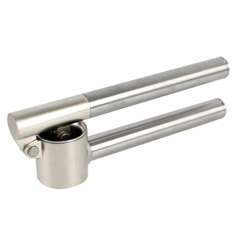 304 Stainless Steel Garlic Press Lengthened Garlic Squeezer Garlic Peeler Garlic Clamp Garlic Masher Household - Size: 186 x 70 x 50mm - 1