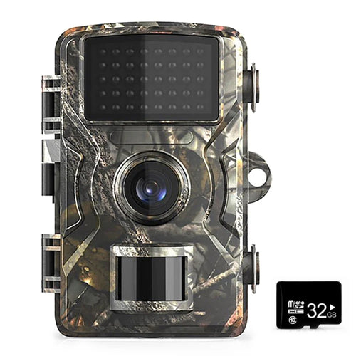 12MP 1080P Wildlife Hunting Trail and Game Camera with TF Card Motion Activated Security Camera IP66 Waterproof Outdoor Infrared Night Vision Hunting Scouting Camera - 32G TF Card - 1