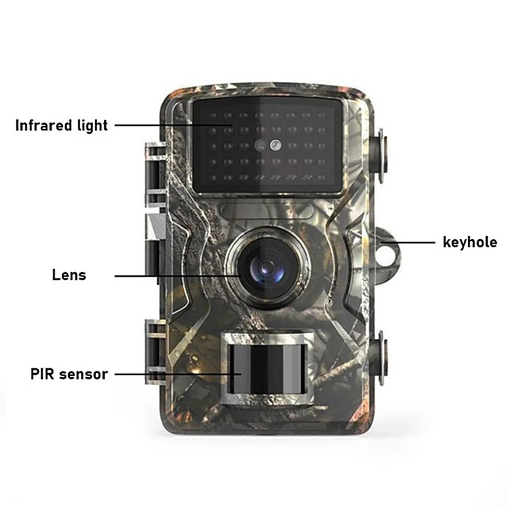 12MP 1080P Wildlife Hunting Trail and Game Camera with TF Card Motion Activated Security Camera IP66 Waterproof Outdoor Infrared Night Vision Hunting Scouting Camera - 32G TF Card - 5