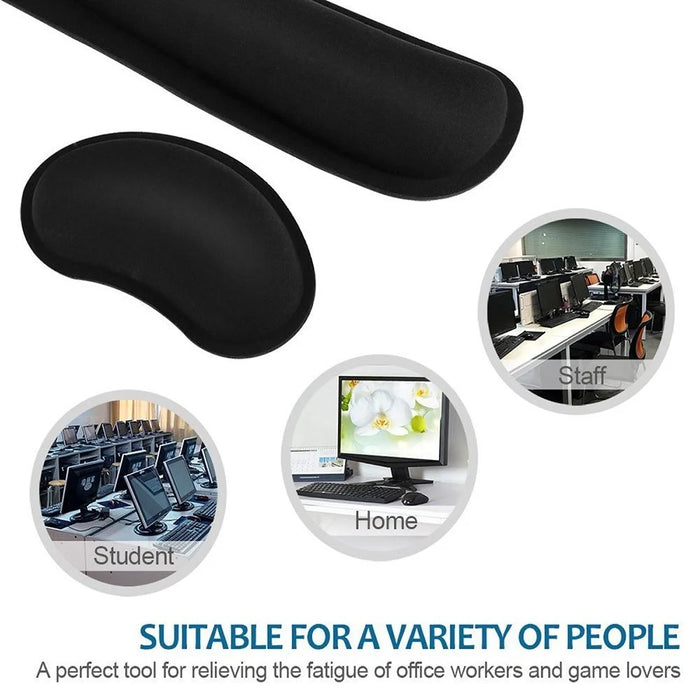 Wrist Rest Mouse Pad Keyboard Wrist Support Set Memory Foam Ergonomic Non-slip Office Gaming Mouse Support - 6