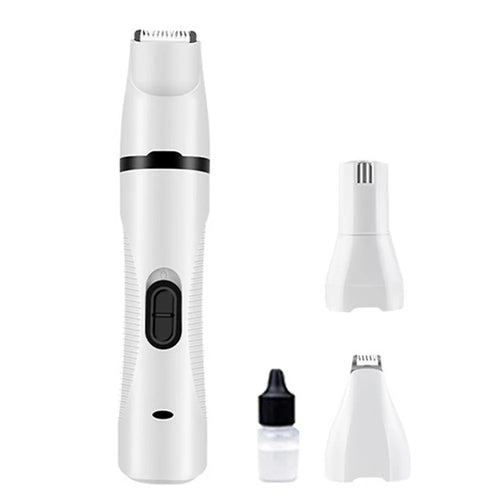Pet Nail Grinder Multi-Functional Dog Cat Hair Trimmer 3 in 1 Electric USB Rechargeable Low Noise Grooming & Smoothing Tool - 1