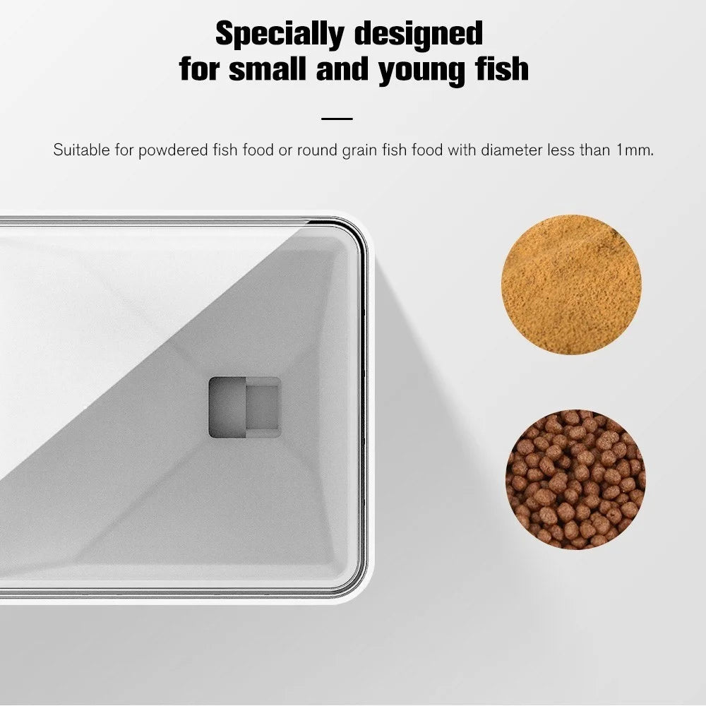 Automatic Fish Feeder Smart Digital Fish Food Dispenser Timer Fish Feeder 70ml Battery Operated Auto Feeding for Fish Tanks and Aquariums - 6