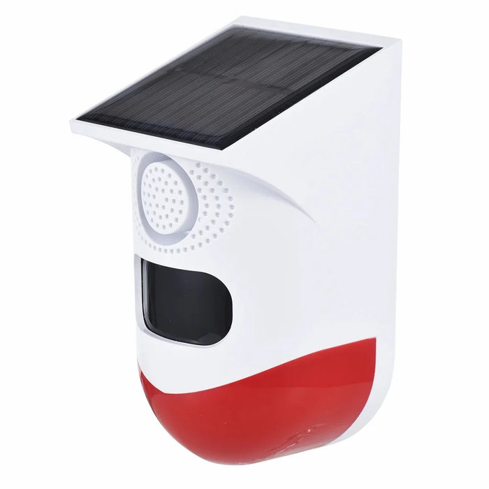 Solar Powered Wireless 433MHz Infrared Motion Sensor Detector Strobe Siren 120dB Alarm Waterproof PIR Sensor - Without Remote Control - 1