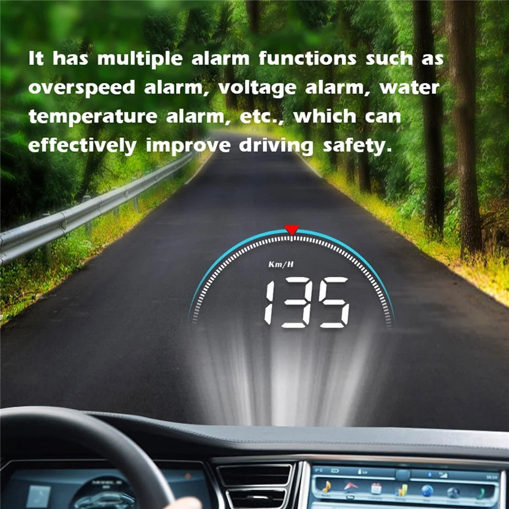 Intelligent Heads Up Display High Definition Refitted Speedometer [CE/RoSH Certified] for Automobile Vehicle Heads Up Display Car Digital Speedometer - 3