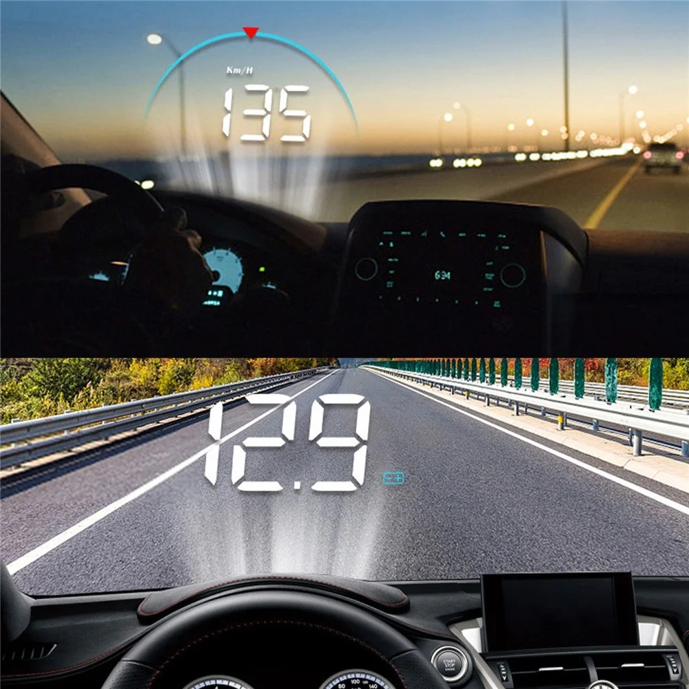 Intelligent Heads Up Display High Definition Refitted Speedometer [CE/RoSH Certified] for Automobile Vehicle Heads Up Display Car Digital Speedometer - 4