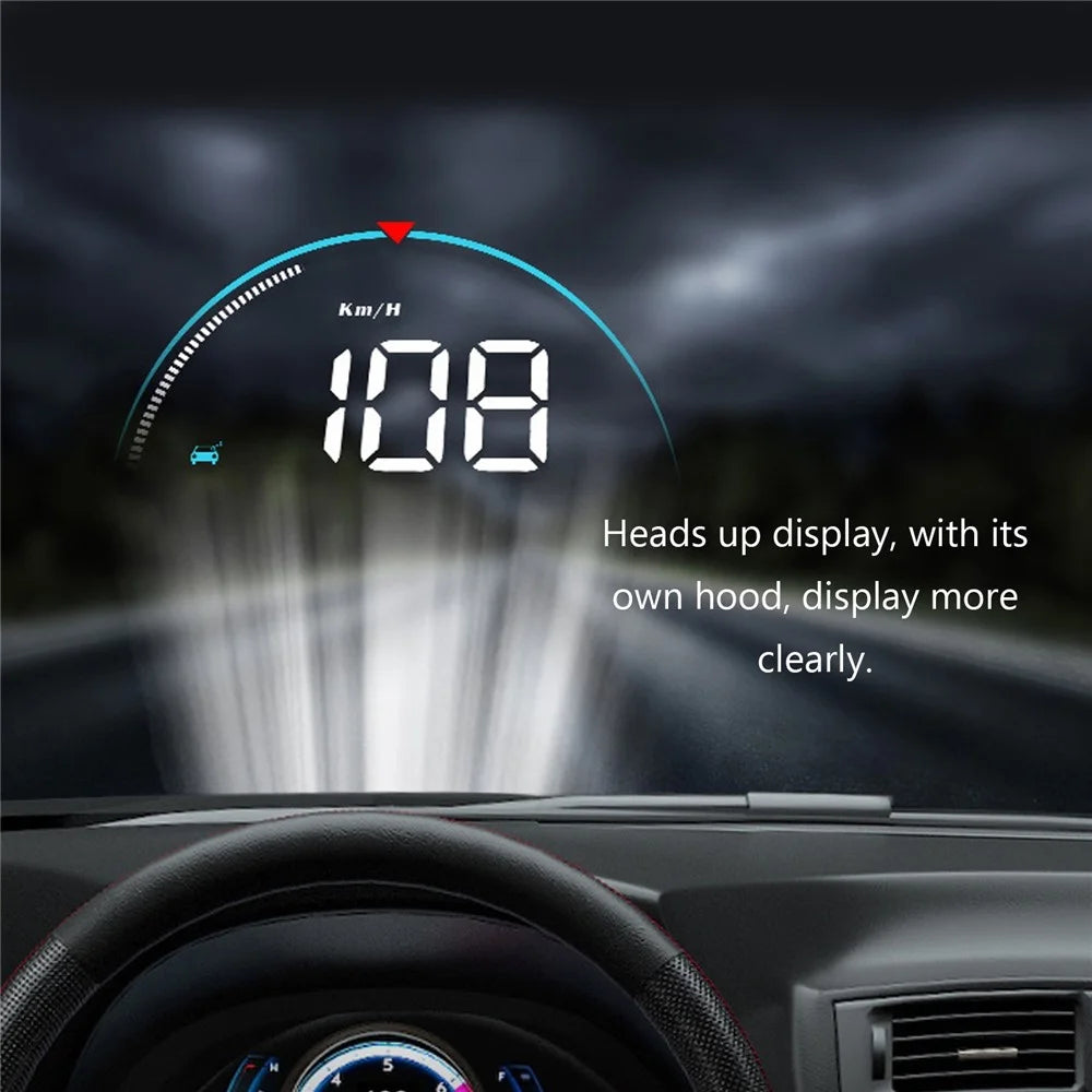 Intelligent Heads Up Display High Definition Refitted Speedometer [CE/RoSH Certified] for Automobile Vehicle Heads Up Display Car Digital Speedometer - 5