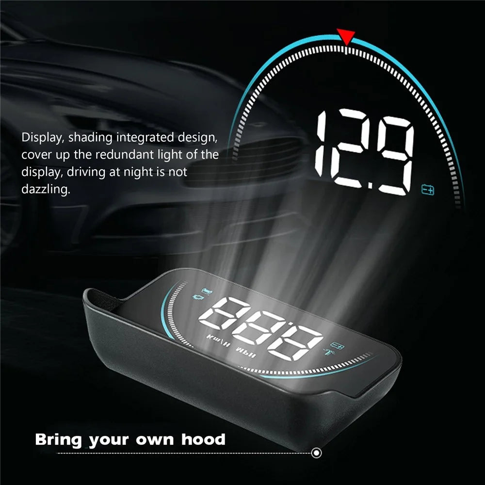 Intelligent Heads Up Display High Definition Refitted Speedometer [CE/RoSH Certified] for Automobile Vehicle Heads Up Display Car Digital Speedometer - 7