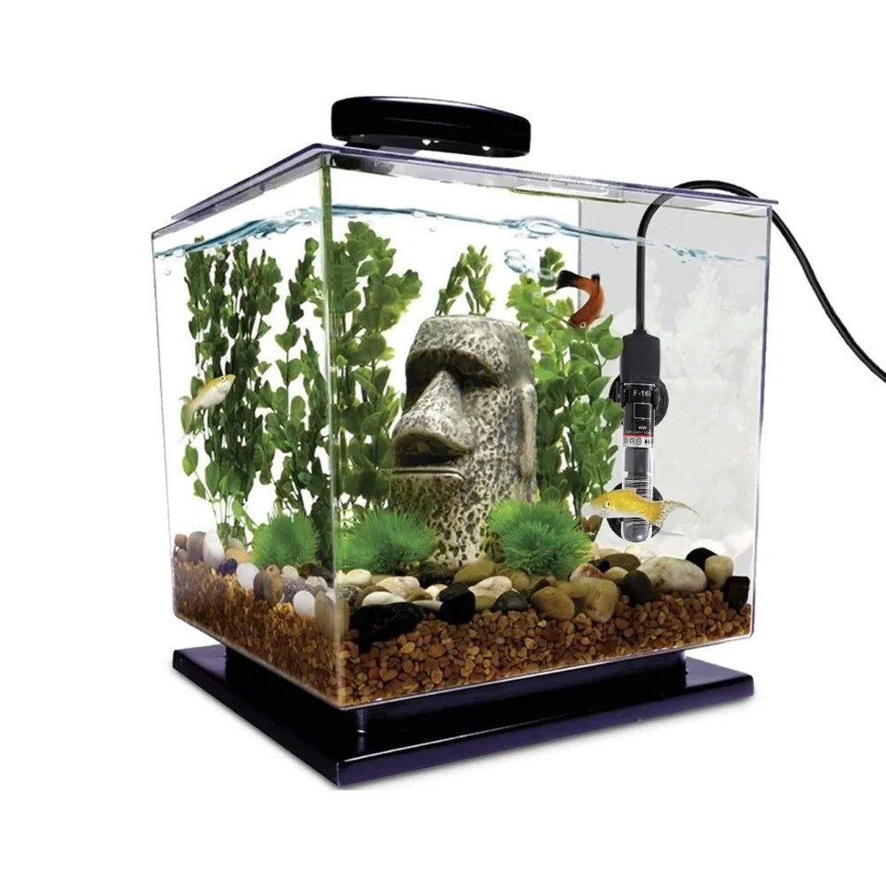 Mini Aquarium Heater Submersible Auto Thermostat Heater Fish Tank Water Heater Quartz Tube with Suction Cups - EU Plug/50W - 6