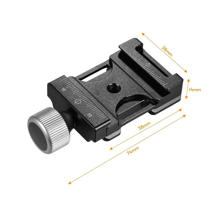 Quick Release Clamp 38mm Aluminum Screw Knob Clamp Compatible with Arca-Swiss QR Plate - 7