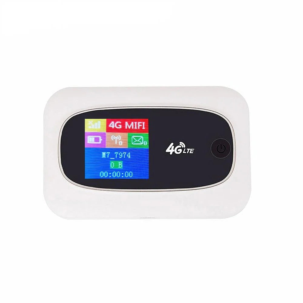 4G LTE CAT4 150Mbps Mobile WiFi Portable Hotspot Portable WiFi Wireless Wifi Router Portable Router with SIM Card Slot - Black - 5