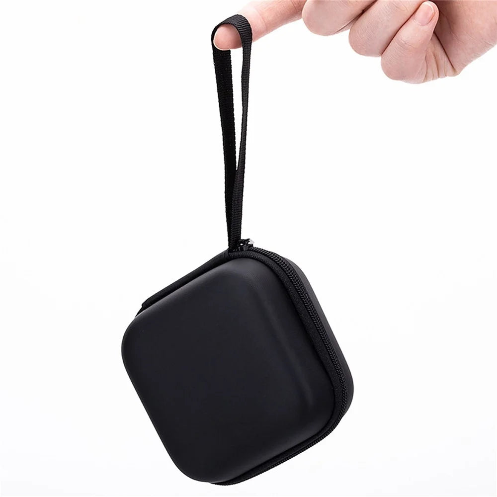Portable Earbuds Case EVA+PU Waterproof Earphone Data Cable Storage Bag Travel Carrying Case - 6
